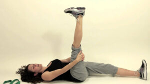 Lying hamstring stretch