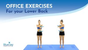 Standing lumbar rotation back stretch