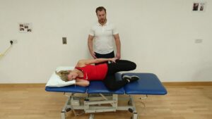 Lying hip flexor stretch